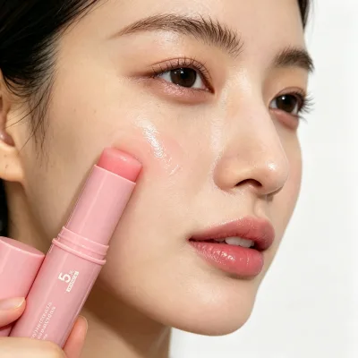 High Quality Pink Multi-Effect Moisturizing Stick Private Label Collagen Firming Stick for Face and Neck Makeup