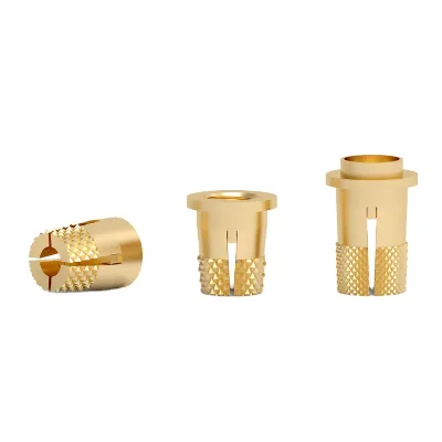 Press in Threaded Brass Insert Nuts Expanding Drop-In T-Nut Threaded Inserts for Plastic