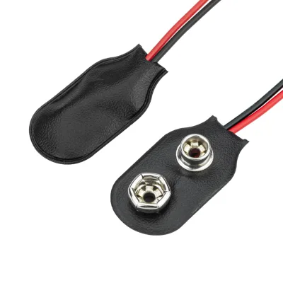 9V Battery Connector Sturdy Battery Terminals Connectors Snap Clip DCK1 with 6" Wire Lead Battery Terminal Connector