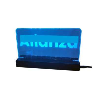 FM FK002 LED Acrylic Lamp with RGB Colors USB Powered Night Lights for Desktop and Car Decor Customize Logo
