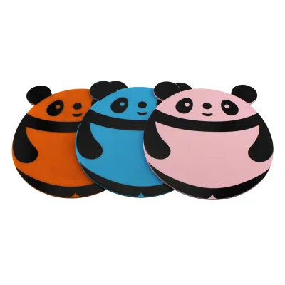 OEM Original Food Grade Silicone Coaster Placemat Customized Kitchen Rubber Mat Silicone Panda Pad for Drink Wholesale