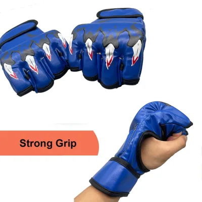 Factory Direct Custom MMA Gloves Sparring Training Glove Half Finger Open Palm Martial Art Sports Gloves