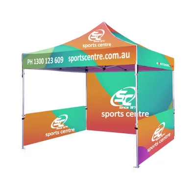 Factory Price Custom Logo 10x10 Heavy Duty Aluminum Frame 500D/600D Oxford Cloth Windproof UV Resistant Canopy Tent Easy