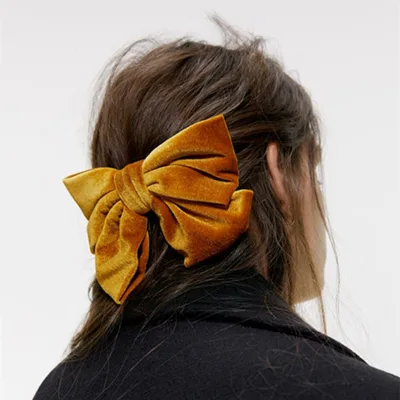 Autumn and Winter Large Velvet Hair Bow Barrette butterfly Hair Clip for Women Hair Accessories