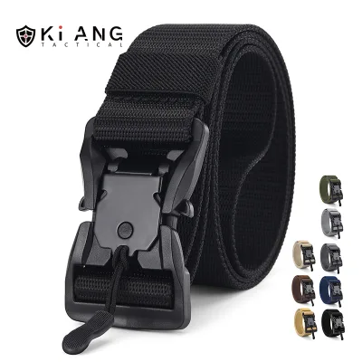 Wholesale 180CM Men's Nylon Belt Plastic Buckle Outdoor Tactical Combat Belt Hunting Hiking Sports Belt