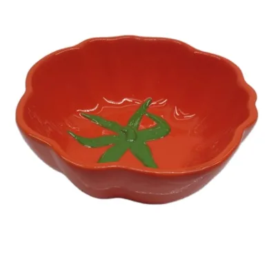 SET of 3 HEIRLOOM TOMATO DISHES DIPPING APPETIZER BOWLS, Ceramic