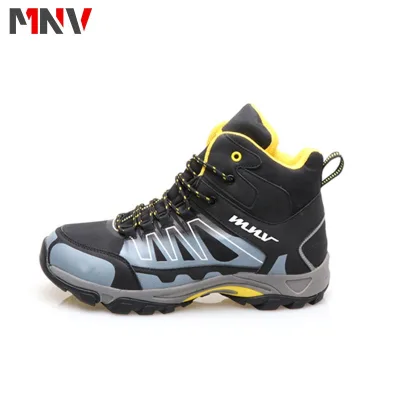 New Fashion Waterproof Hiking Nylon Cloth+Pu Men Shoes Climbing Mountain Shoes