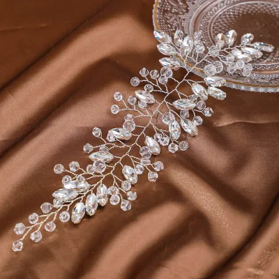 NEW Western Wedding Fashion Headdress for Bride Handmade Wedding Crown Floral Pearl Hair Accessories Hair Ornaments