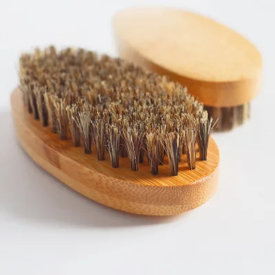 Baard Borstel Biodegradable Bamboo Beard Comb Natural 100% Boar Bristle Beard Brush