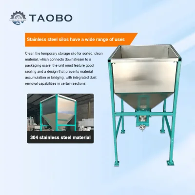 Stainless Steel Plastic Granule Silo Resin Pellets Storage Hopper