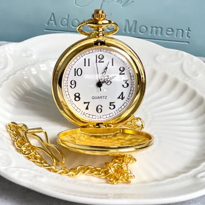 Vintage Flip Pocket Watch for Women Quartz Movement with Super Texture for Birthday Gift