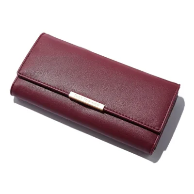 New Arrival Multi-function Folding Clutch Card Holder Wallet for Women Custom PU Leather Luxury Money Clip Phone Wallets Female