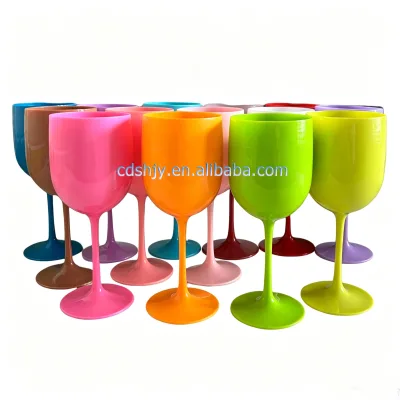 High Quality Thick Plastic High Footed Wine Glass 16OZ Red Wine Beverage Glass