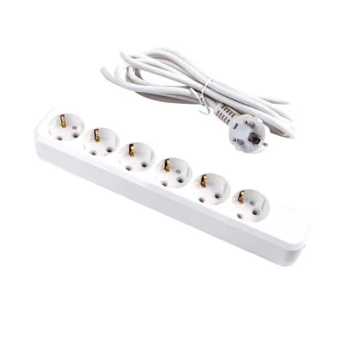 Double European Plug AC Socket Power Extension 10A/16A 2 Outlets CE-LVD Approved for Household General Purpose Charging