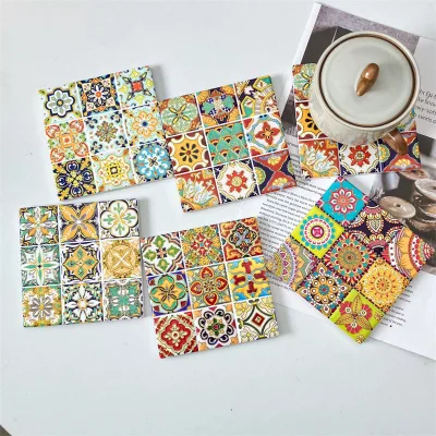 Newly-released Embossed and Gold-embossed Coffee-themed Decorative Coasters with Antique Style