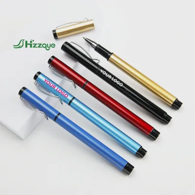 Factory Direct Sales Promotional Metal Gel Pen with 0.5mm Tip Black Ink Gold/White for Daily Use Smooth and Long-Lasting Writing