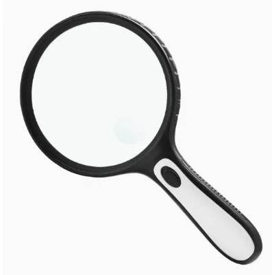 Small Ordinary Simple Portable Magnifying Glass Magnifying Glass for Elderly Reading Plastic Hand-held Magnifying Glass.