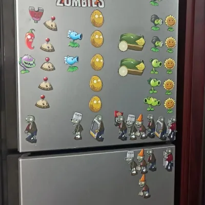 Plant Vs Zombie Magnetic Fridge Sticker Magnet PVC Stickers