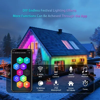 Outdoor Jelly Rgbw Controller App Rgbw 48V Pixel Power Supply Box Lights Permanent Christmas Lights