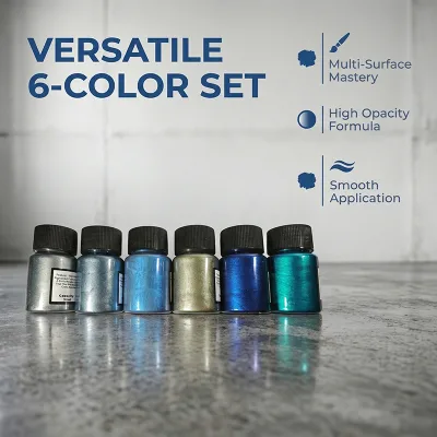 Popular 30ml Non-fading Metallic Acrylic Paint Leisure Hobby Family Hand Painting Art Material