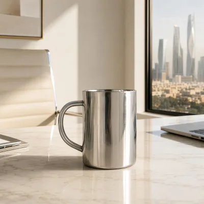 200ml 300ml 400ml 500ml Stainless Steel Coffee Mug Double Wall Tea Milk Water Cup with Multiple Handle Options