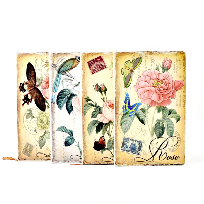 Vintage Style Exquisite Design Planner Hardcover Floral Notepad Pretty Paper Notebooks