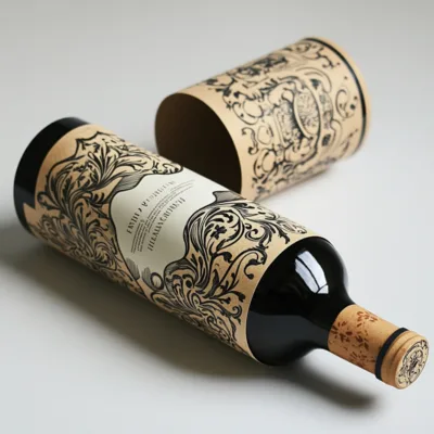 Serum Mineral Customized Waterproof Stickers Oil Bottle Cosmetic Champagne Sticker/Label Clear Illuminated Water Bottle Labels