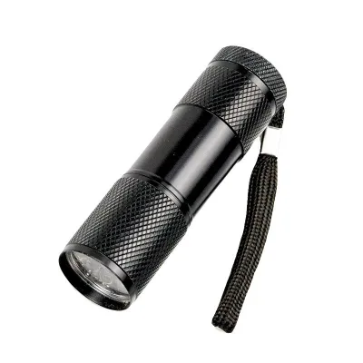 9LED Camping Light Aluminum Alloy Mini 2W Fluorescent Agent Detection Light AAA Battery Powered 395nm Backlight Home Use