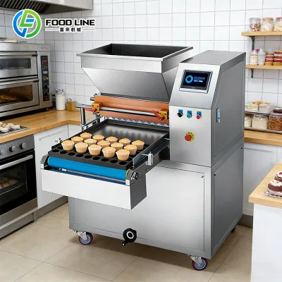 Automatic Round Cake Filling Machine Birthday Coating Stuffing Filling Decorating Bread Grouting Machine