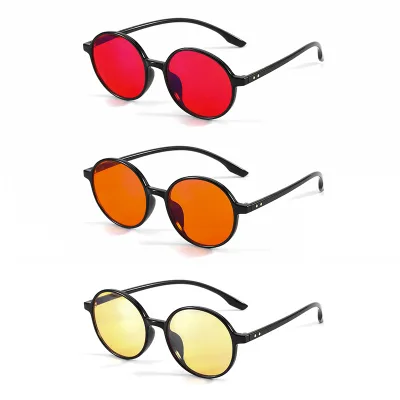 High Quality Foldable Optical Frame Custom Logo PC Yellow Red Orange Lenses Eyeglasses Anti Blue Light Night Vision