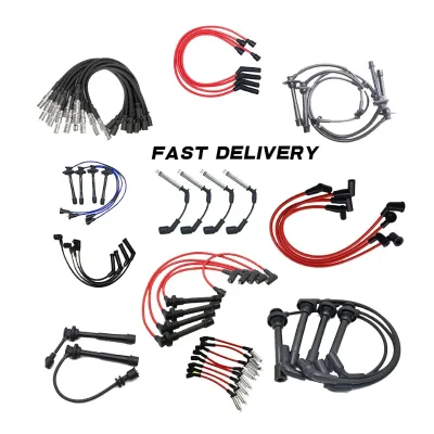 Auto Engine Silicone Spark Plug Wire Set Ignition Coil Cable for Toyota Nissan Hyundai KIA Mitsubishi Mazda Ford Chevy Chevrolet