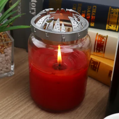 Vintage Small Deer Design Silver Metal Candle Topper Home Decor Aromatherapy Container Lid Small Jar Candles Candle Holders