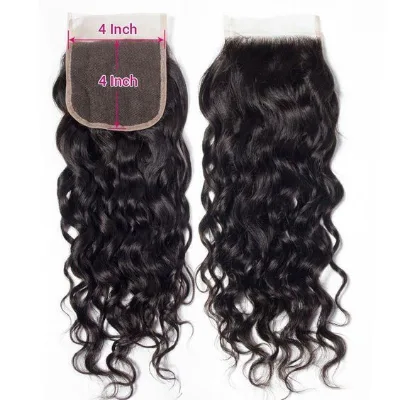 100% Unprocessed Body Wave Natural Human Hair Bundles With Closure Set 4x4 Hd Transparent Swiss Lace Closure