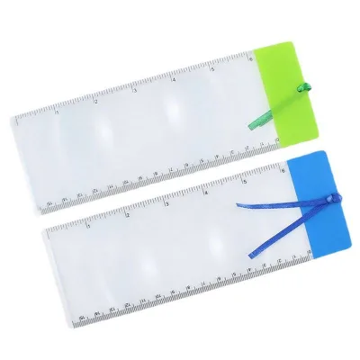YIWU Factory Supply Reading Aid Magnifying Bookmark 3X PVC Custom Logo for Outdoor Kids Reading Magnifier