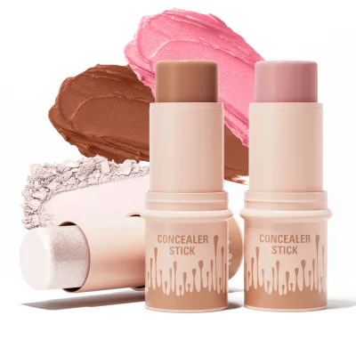 Wholesale 12-Color High-Gloss Mineral Cosmetic Stick Stereo Facial Modification Contour Blush