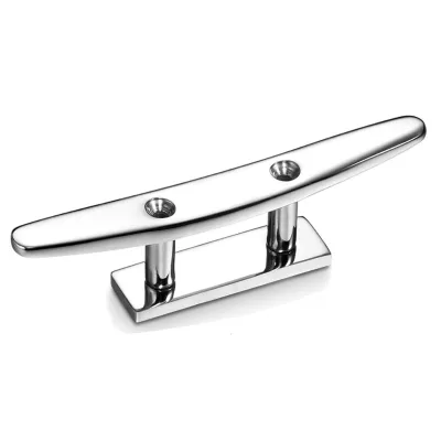 OEM Heavy Duty SUS316 Stainless Steel Low Flat Rope Cleat Mirror Polished Boat Cleat for Yacht Marine Deck Mooring Wholesale