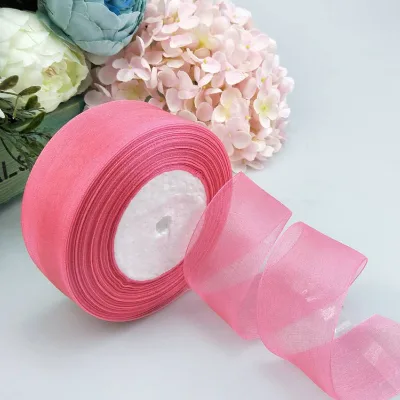 4cm Chiffon Ribbon Colorful Ribbon DIY Bow Gift Wrapping Satin Chiffon Ribbon