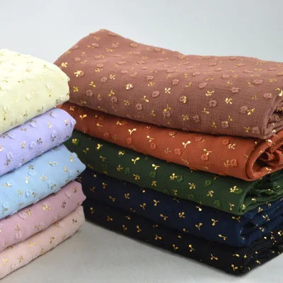 2025 New Arrive Plain Pom Chiffon Hijab Golden Glitter Scarf Muslim Scarves Malaysia Poncho