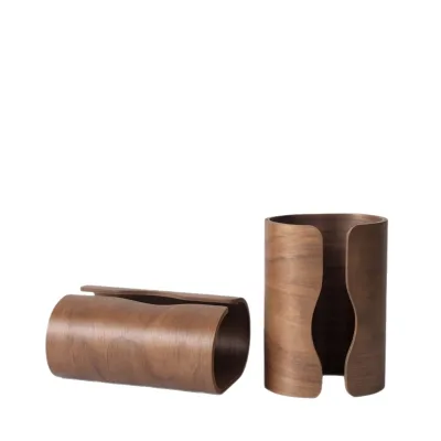 Wooden Home Living Room Simple Stylish Irregular-shaped Black Walnut Wood High-end Multi-Purpose Tissue Box Home Office Hotel