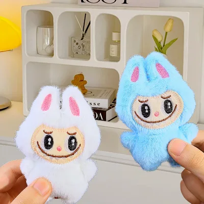 Cute Labubu for POP Mart Anime Doll Keychain Plush Backpack Hanging Pendant Gift