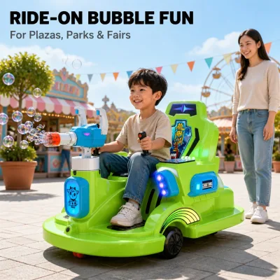 Stable OEM Manufacturer Commercial Ride-on Bubble Cars Coin-Operated Scan to Start Children's Bumper Car With Colorful Lights