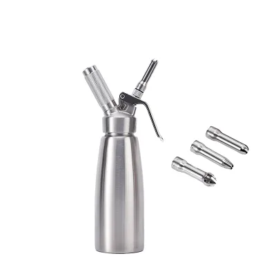 Stainless Steel Whipped Cream Dispenser With Nozzles Commercial Cream Whipper for Coffee Dessert Cake