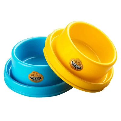Wholesale Creative Round Dog Food Bowl Eco-Friendly PP Material Sturdy Small and Medium Sized for Pets