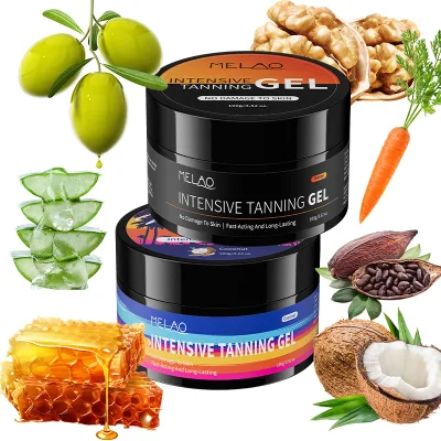 Custom Logo Coconut Honey Ultra Dark Tanning Butter Face Body Outdoor Sun Tanning Gel