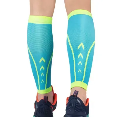 FSPG Sports Anti-Slip Anti-Collision Calf Sleeves Knitted Breathable Compression Leg Basketball Running Universal Fit
