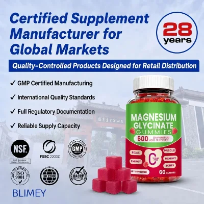 Private Label Sugar Free 14-in-1 Saffron Aspartate Magnesium Glycinate Gummies with L-threonate Vitamin B6 Zinc for Adult & Kids