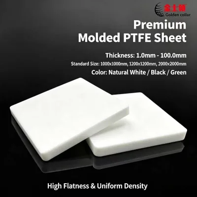 Premium Virgin Food Grade PTFE Sheet 0.2-50mm Molding CNC Custom Parts Skived PTFE Plate Etched/Fiberglass Option Gaskets Seals