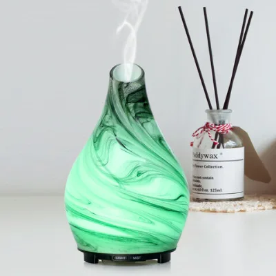 Fragrance diffuser, essential oil, cold mist, air humidifier, glass, color changing led light