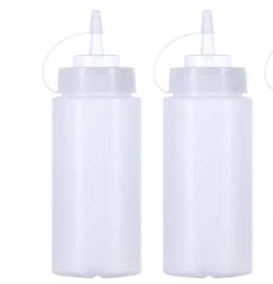 16oz Seasoning Squeeze Bottles, Single Hole Dressing Squeeze Bottles for Kitchen Restaurant Bakery