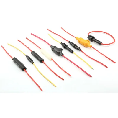 Sealed Waterproof Wire Lead DM 5.2x20 1A 6x30 20A Inline Fuse Holder for Automotive Boat RV Battery